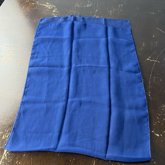 Vintage Womens Scarf Sheer Blue 42”x15” Rectangle - Picture 4 of 4